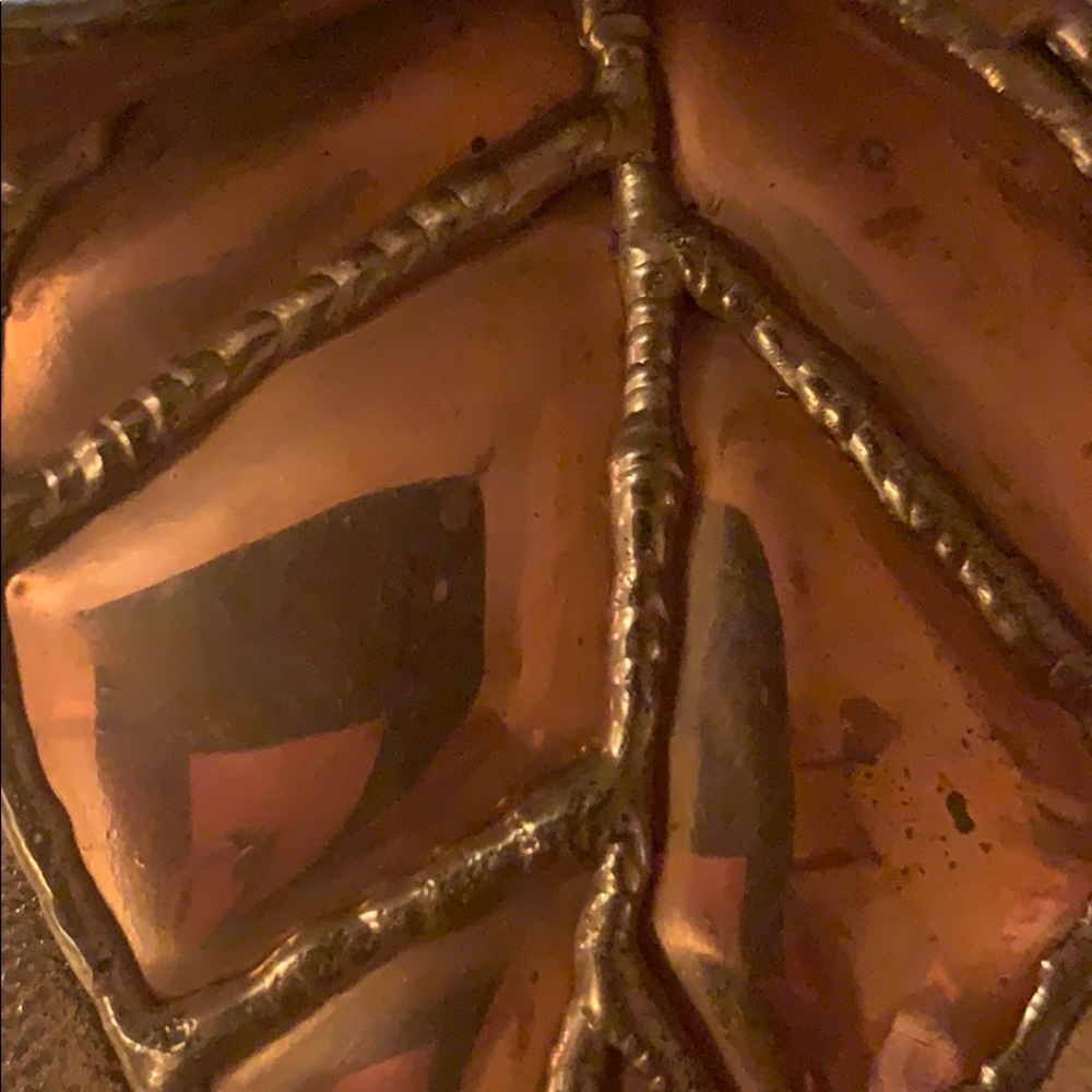 Gold / metal leaves & amethyst evening bag sale - Picture 9 of 12